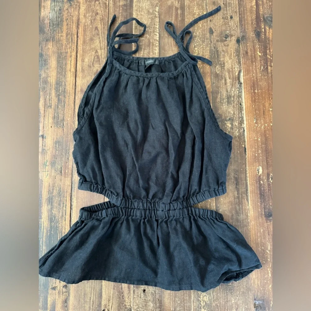 J.Crew Cutout linen tank top